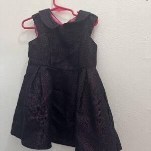 CHEROKEE Girls Pink & Black Sparkle "Fancy" Party Holiday Dress size 3T